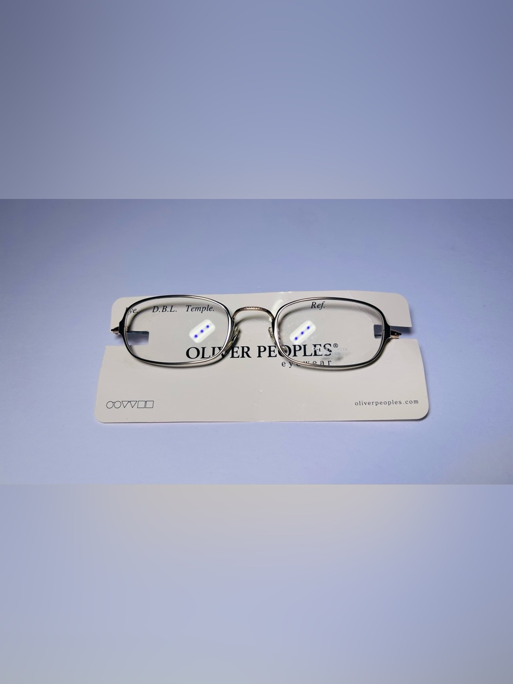 Oliver Peoples Silver Oval Metal Eyeglasses